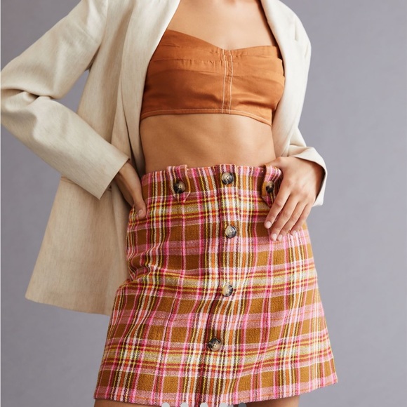 Anthropologie Dresses & Skirts - ✨ Anthropologie Button-Front Mini Skirt Sz 10